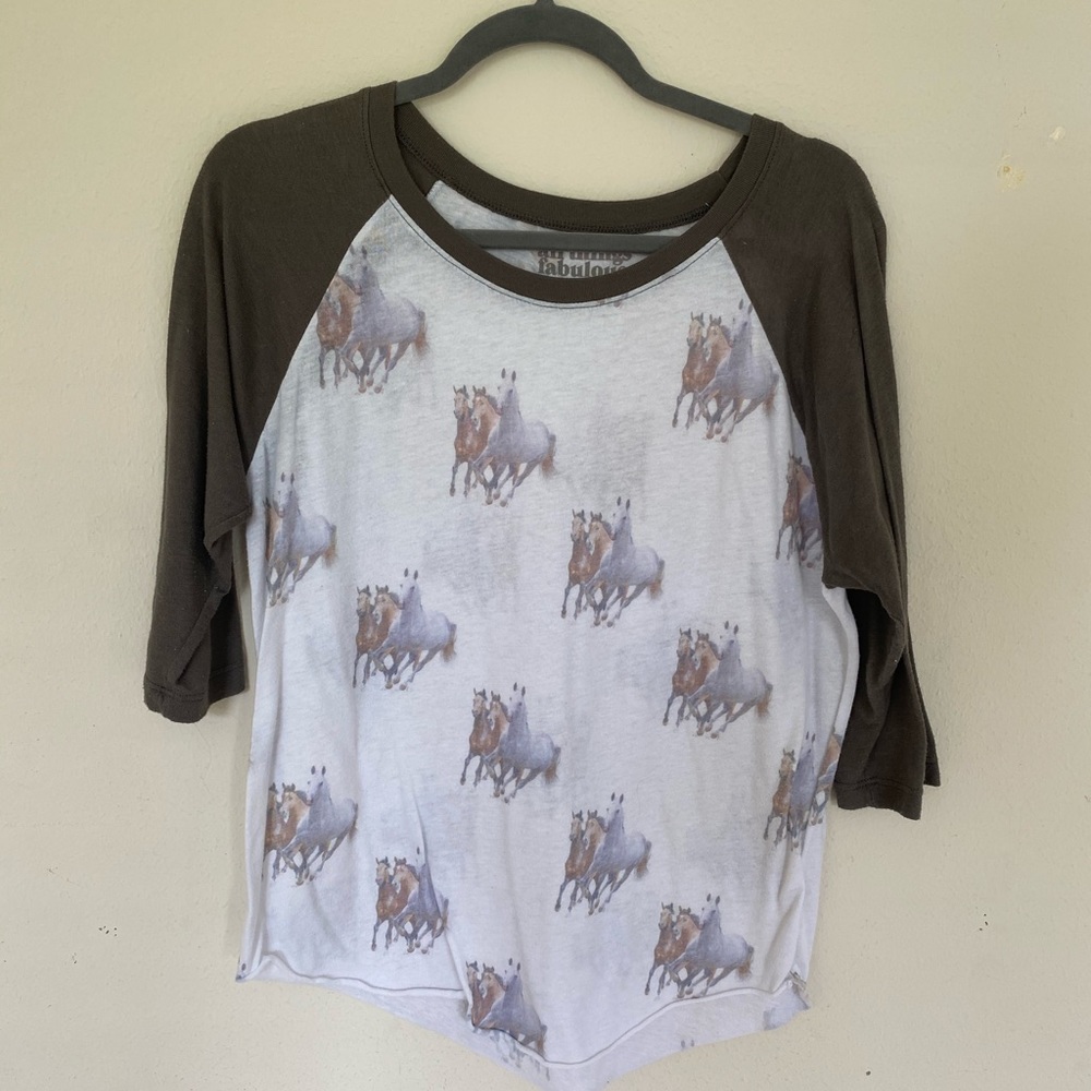 Horse baseball tee